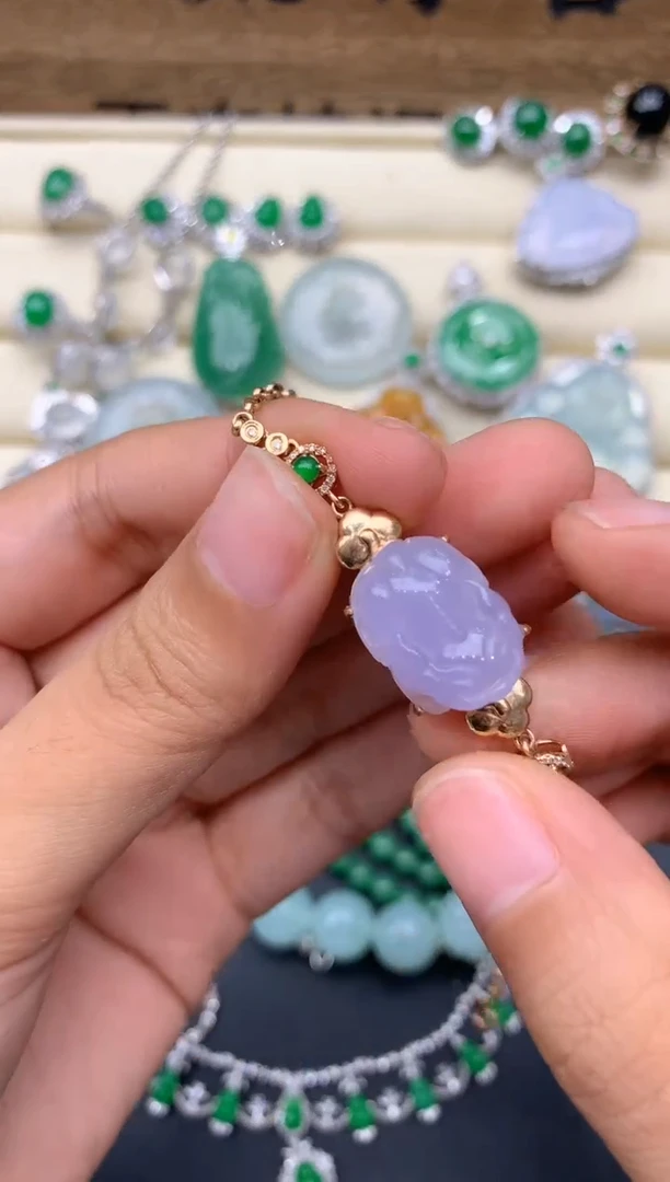 【闪购商品】翡翠手链18K金镶嵌295-中国好珍宝