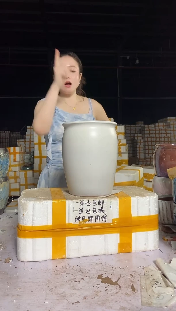 宜兴紫砂粗陶花盆20/25