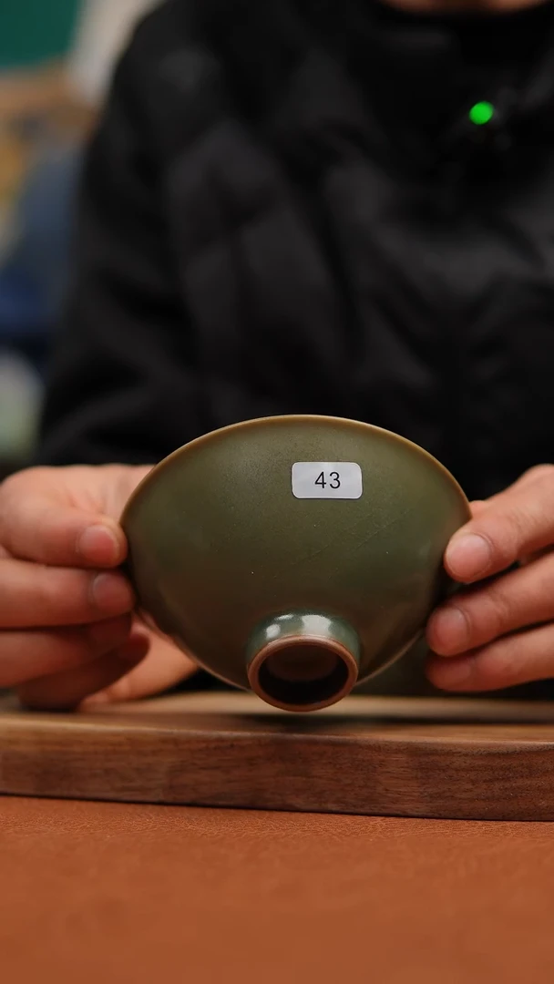 【闪购商品】瓷片原产地原矿仿古柴烧斗笠杯微瑕福利