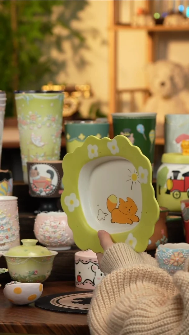 瓷片瓷T079景德镇原创手工陶瓷