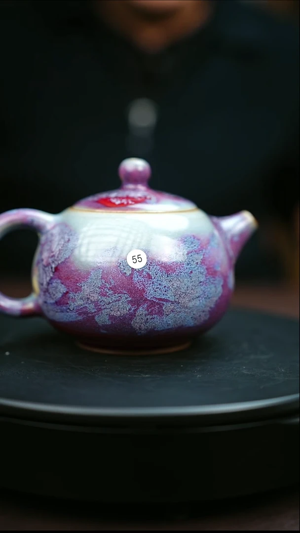 55#原矿钧瓷炉钧釉西施壶