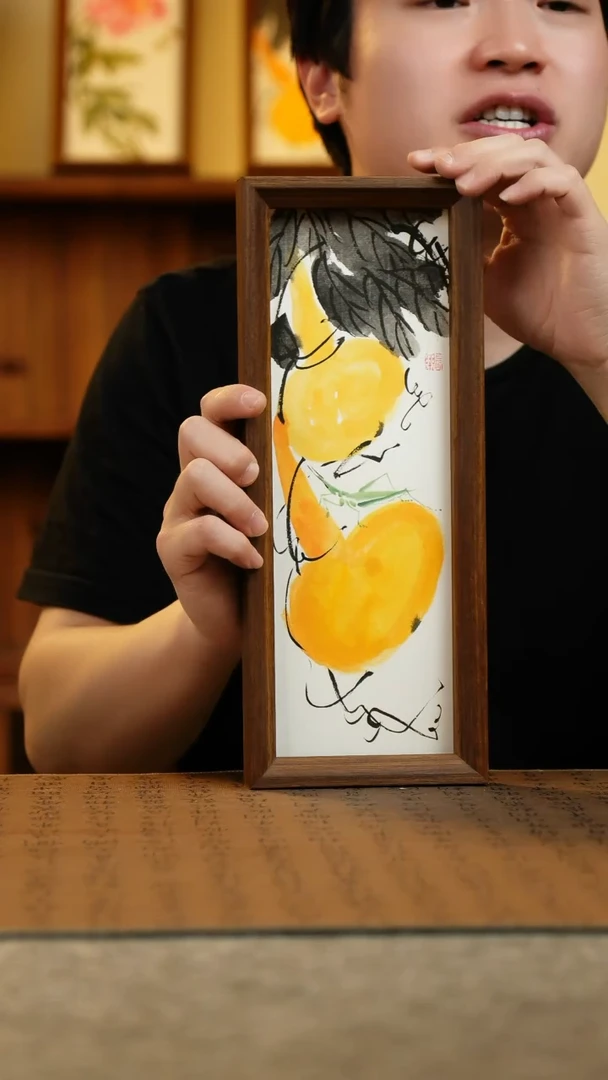 国画12.5*31.5纯手绘国风国画摆台