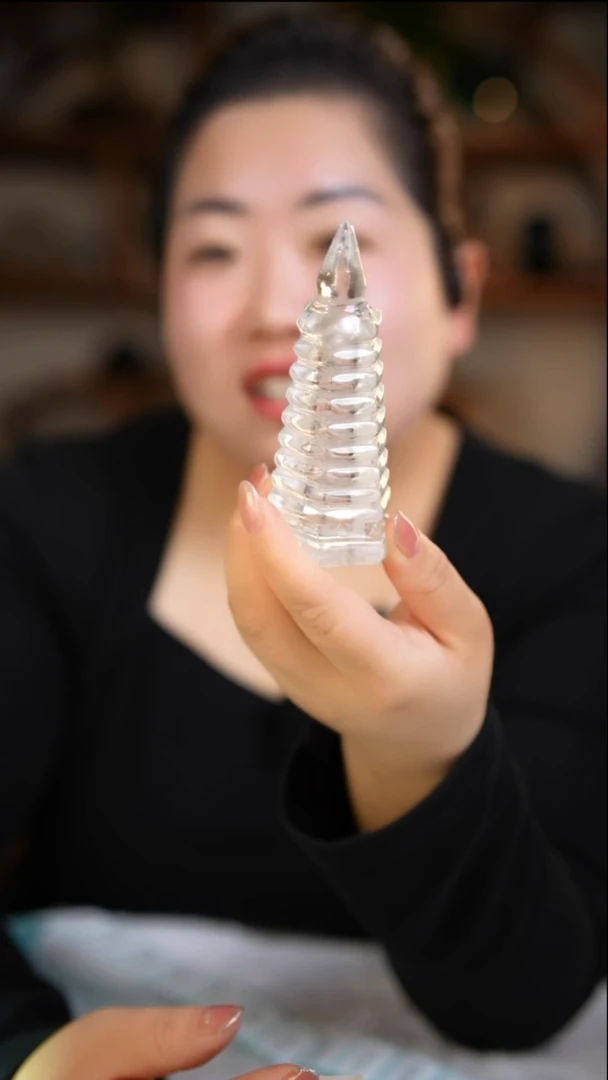 未镶嵌珠宝半成品水晶白水晶文昌塔D201