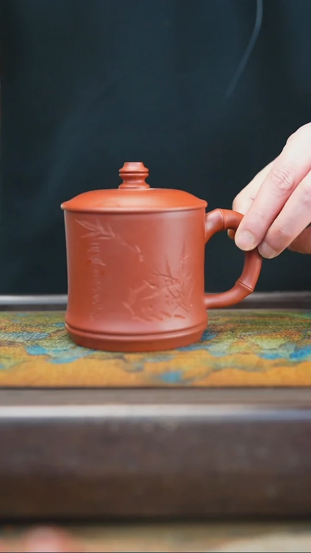 【闪购商品】紫砂茶杯2.18  朱泥   盖杯