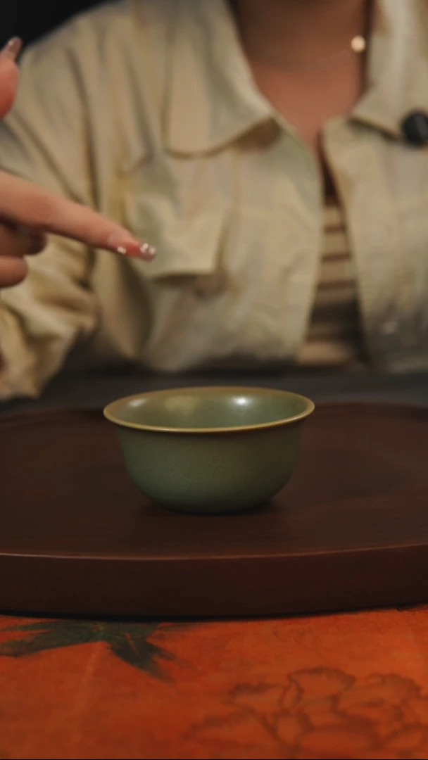 杯子凉*鸡缸 柴烧全品一级 汝州原产地原矿仿古老釉
