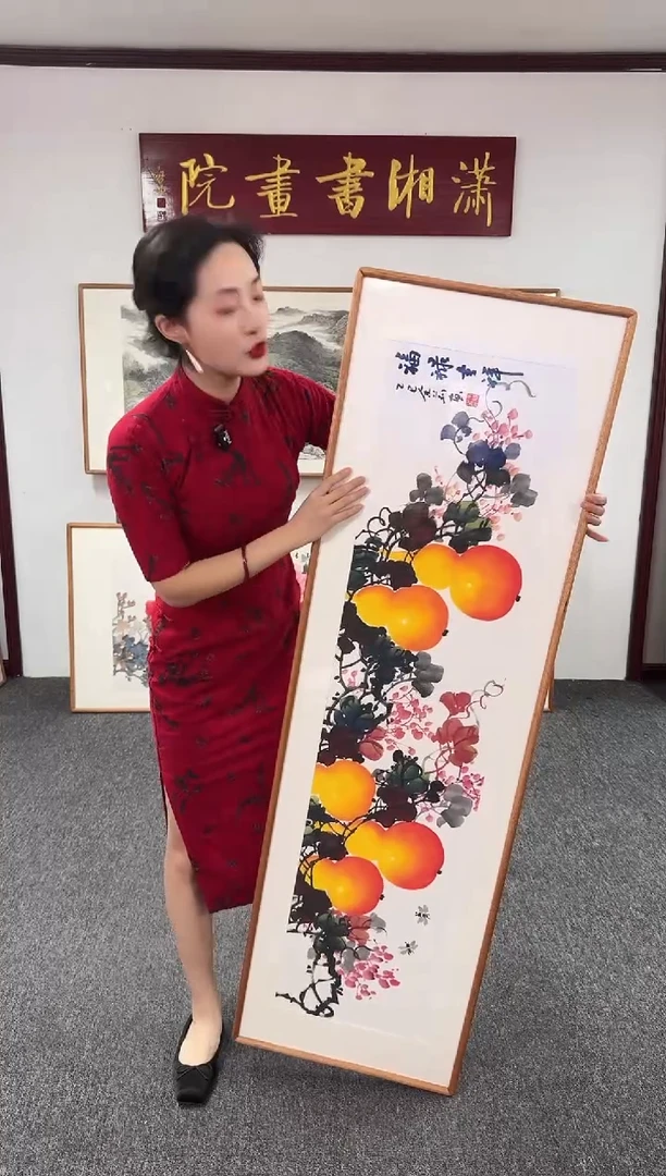 国画福禄吉祥155*45手绘作品