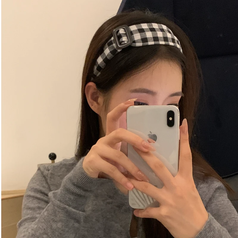 元气满满发箍少女风韩系ins风头箍甜美发饰气质格纹学院风