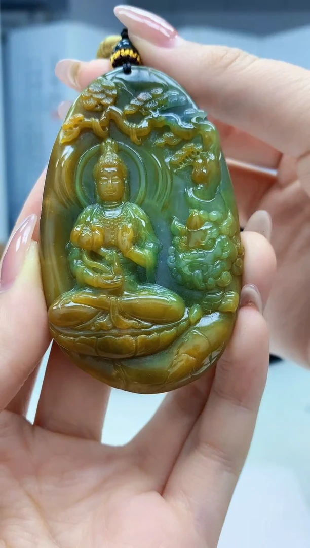 【闪购商品】定制翡翠未镶嵌4969jw-毛货挂件87