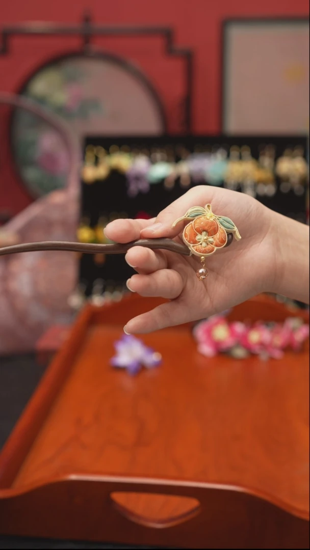 刺绣S****y非遗绒花手工饰品