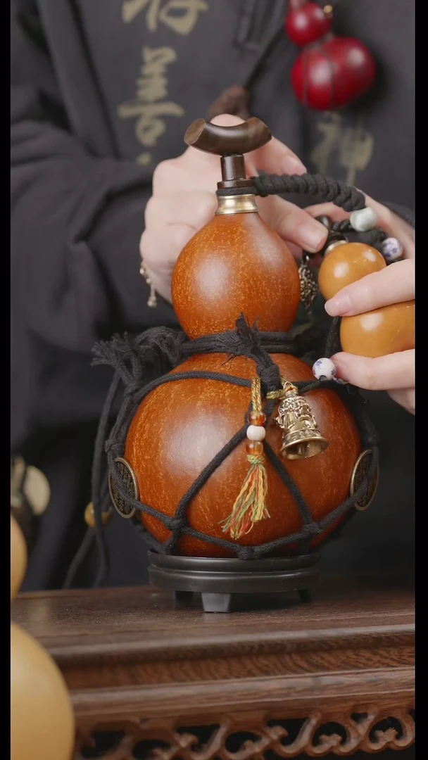 【闪购商品】276号精品天然大漆工艺防渗内胆酒葫芦~