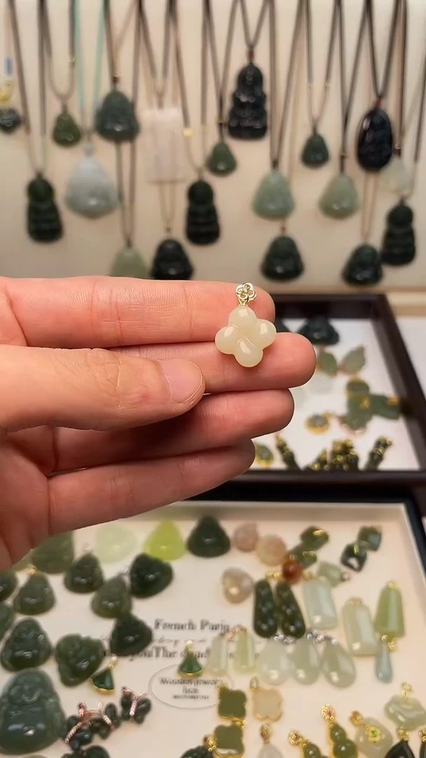 吊坠(不含链)银S925镶嵌和田玉和田玉