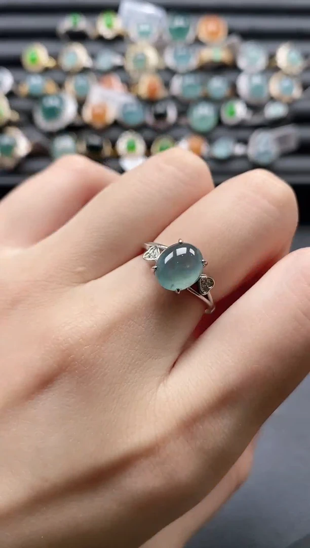 【闪购商品】翡翠戒指银S925镶嵌1111