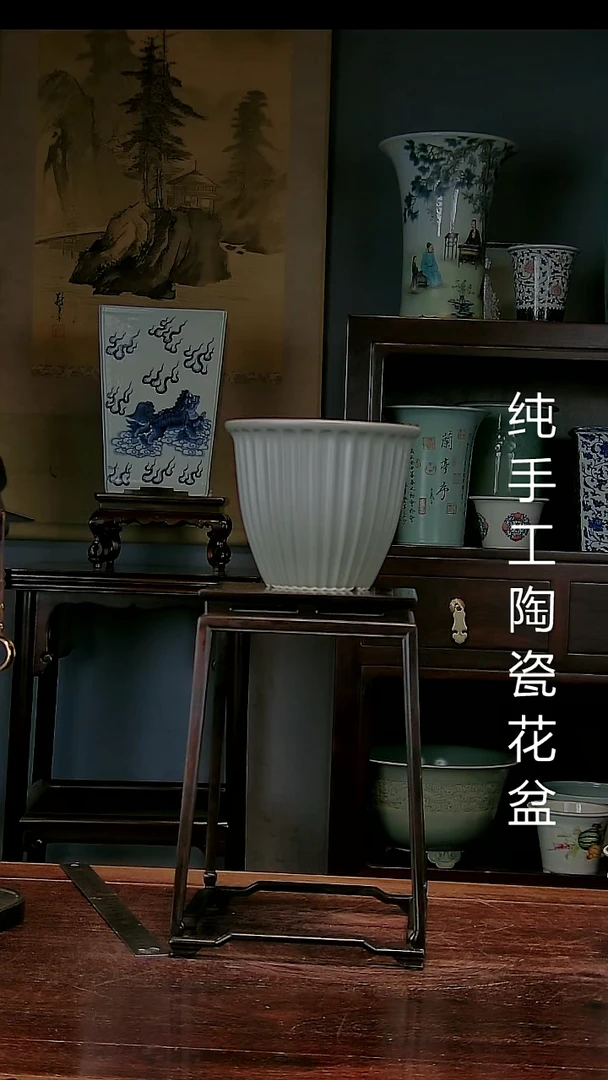 景德镇手工陶瓷花盆