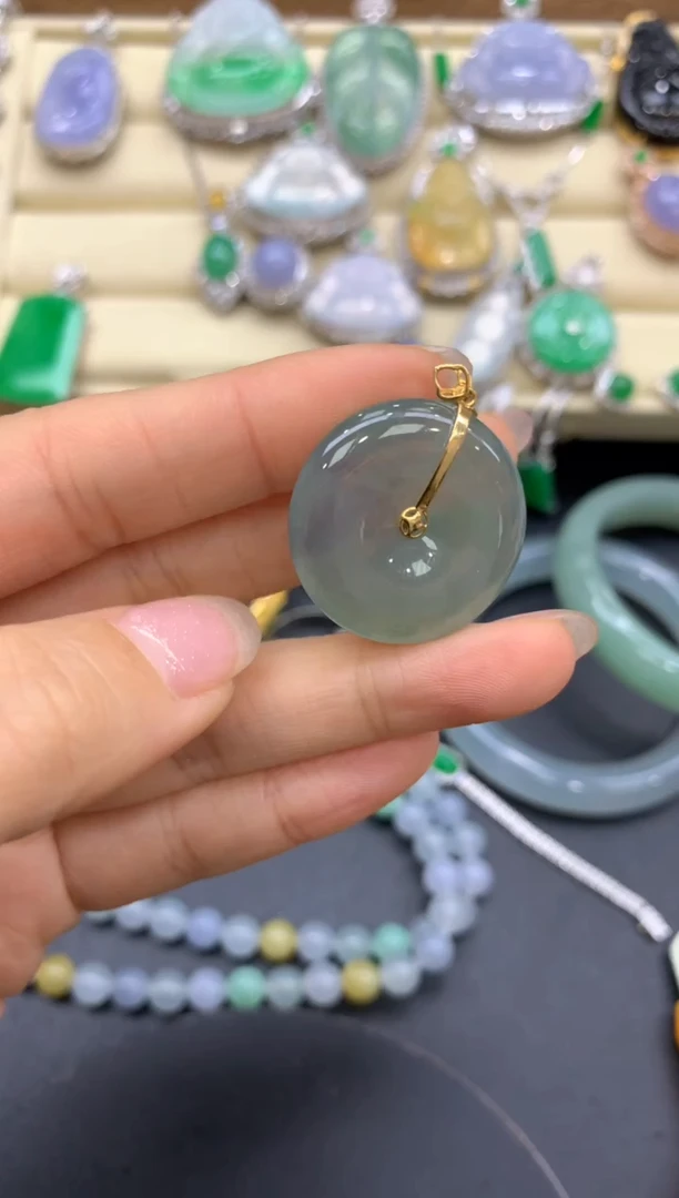 【闪购商品】翡翠颈饰18K金镶嵌210-中国好珍宝