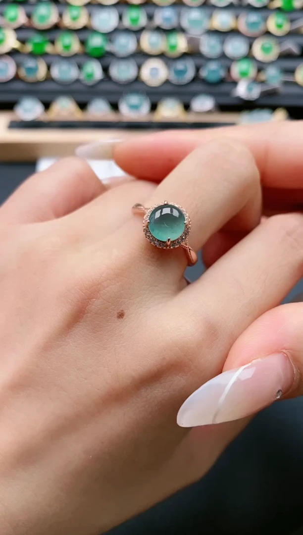 【闪购商品】翡翠戒指银S925镶嵌11111