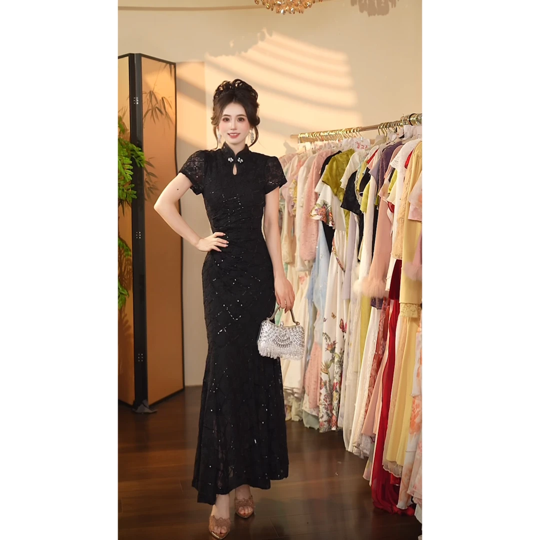 瑞瑞定制-1182（暮色星空）连衣裙Q7581