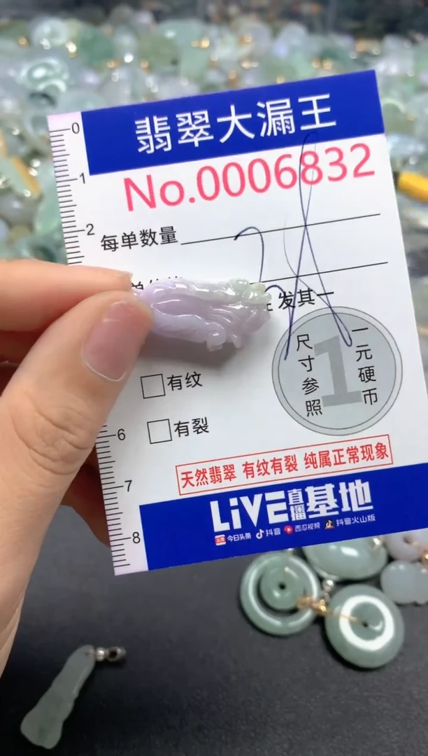 翡翠未镶嵌吊坠(不含链)6832