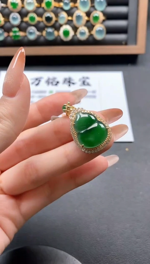 银S925镶嵌戒指翡翠51511