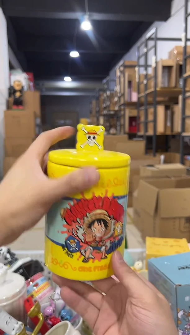 瓷片黄色海贼王储物罐