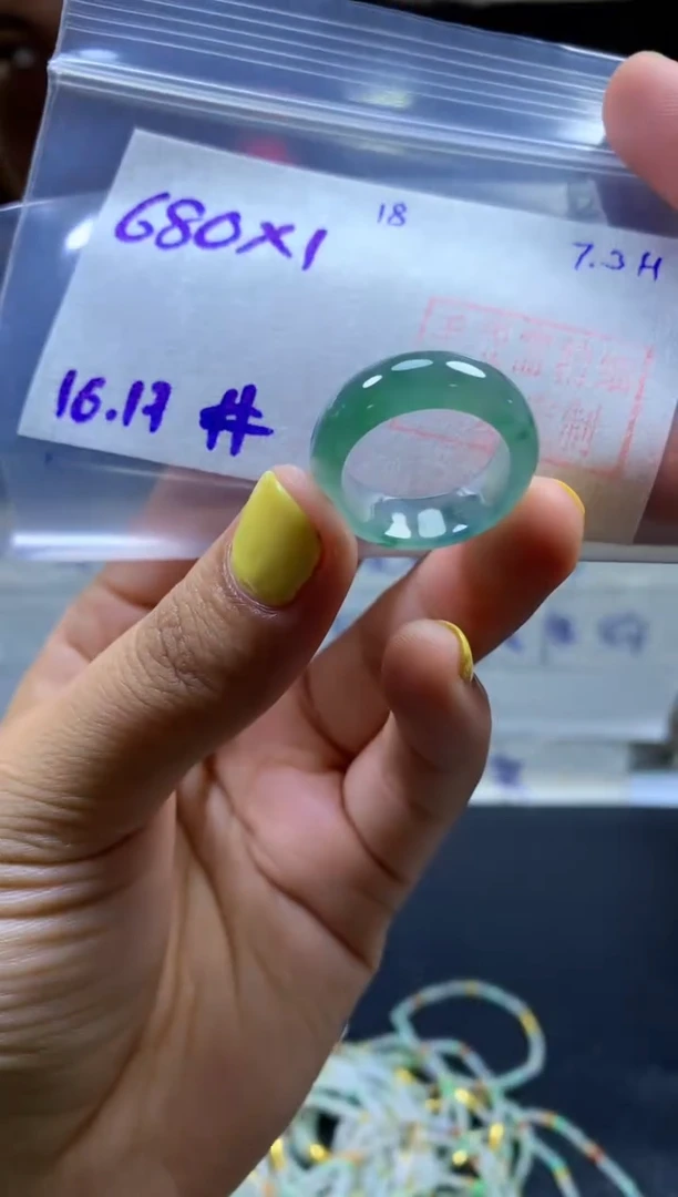 定制翡翠未镶嵌戒圈#680元-毛货需精细抛光