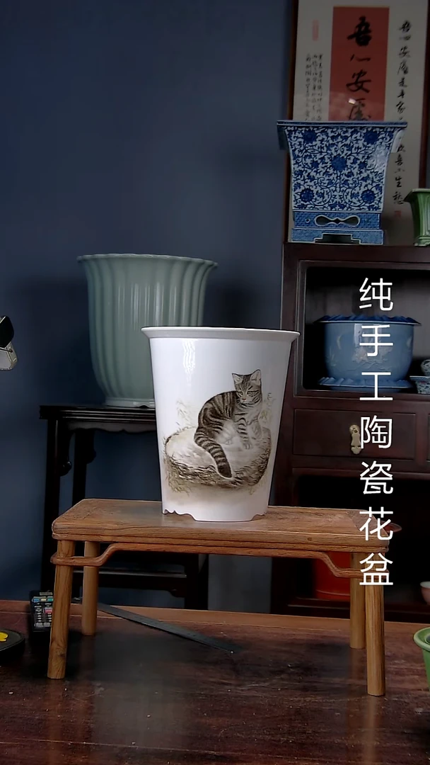 景德镇陶瓷手工花盆