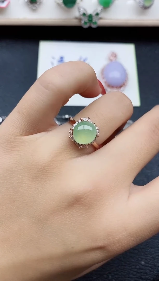 【闪购商品】翡翠戒指银S925镶嵌111111