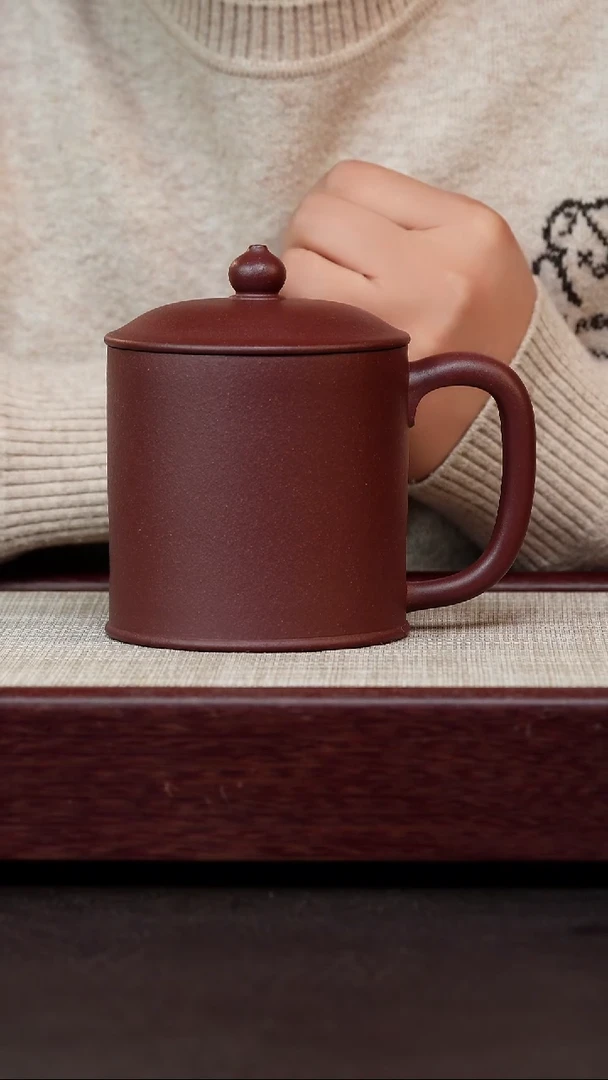 茶杯紫砂紫气东来杯