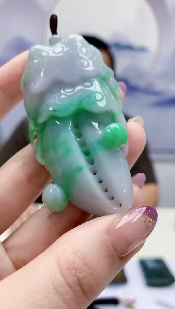 定制翡翠未镶嵌4812jw-毛货挂件47