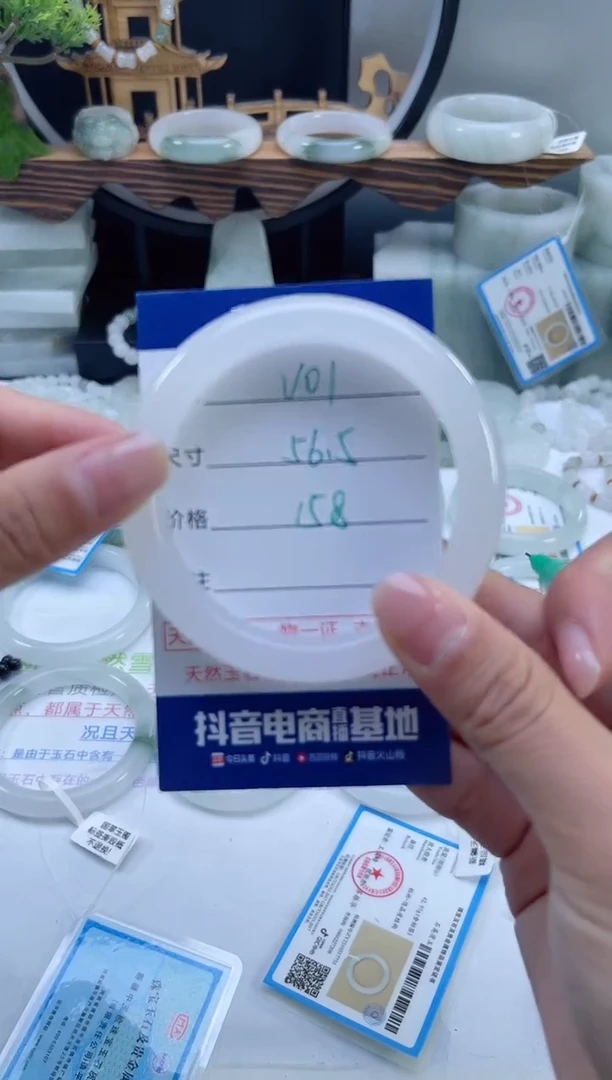 未镶嵌手镯石英质玉（天山翠）1