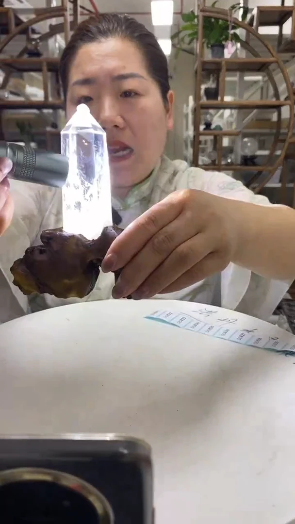 水晶珠宝半成品未镶嵌白水晶柱子D831