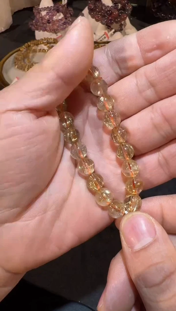 未镶嵌手串发晶SJ-645金发晶