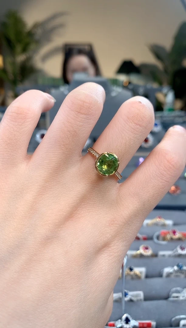 【闪购商品】碧玺戒指18K金镶嵌碧玺