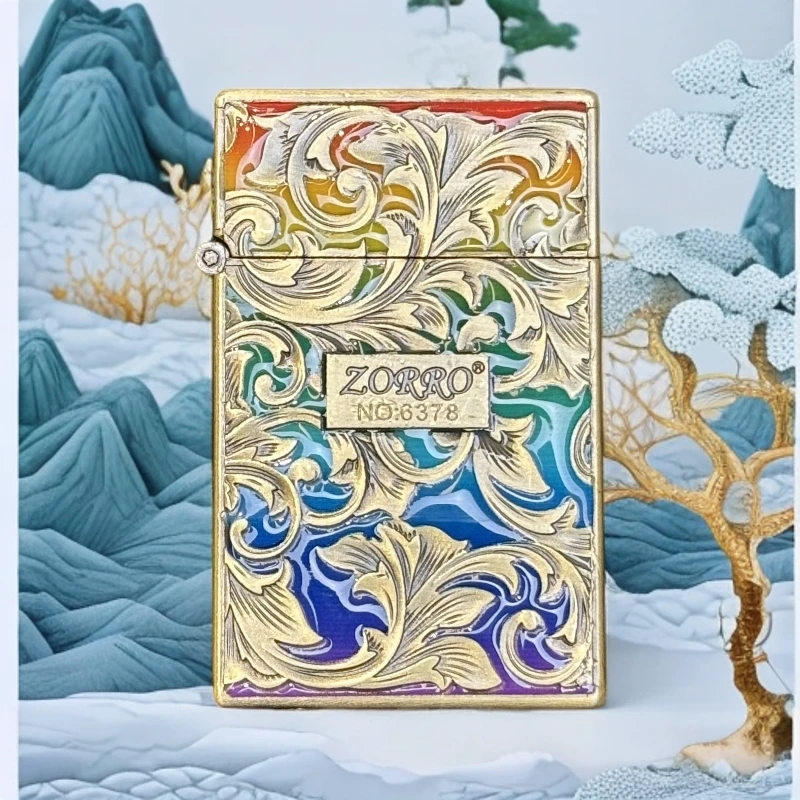 ZORRO佐罗Z830-1C彩虹唐草浮雕防风煤油打火机 213(不带油)
