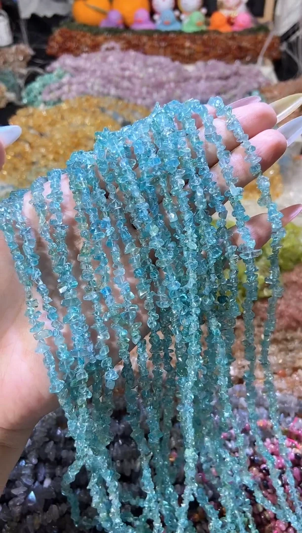 水晶珠宝半成品未镶嵌小蓝磷灰