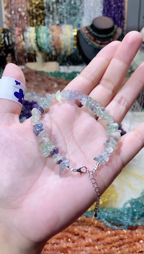 未镶嵌珠宝半成品水晶浅萤手链