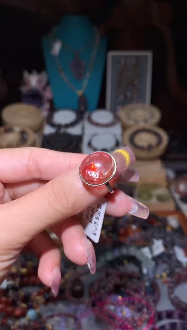 未镶嵌颈饰水晶锦鲤胶花戒指