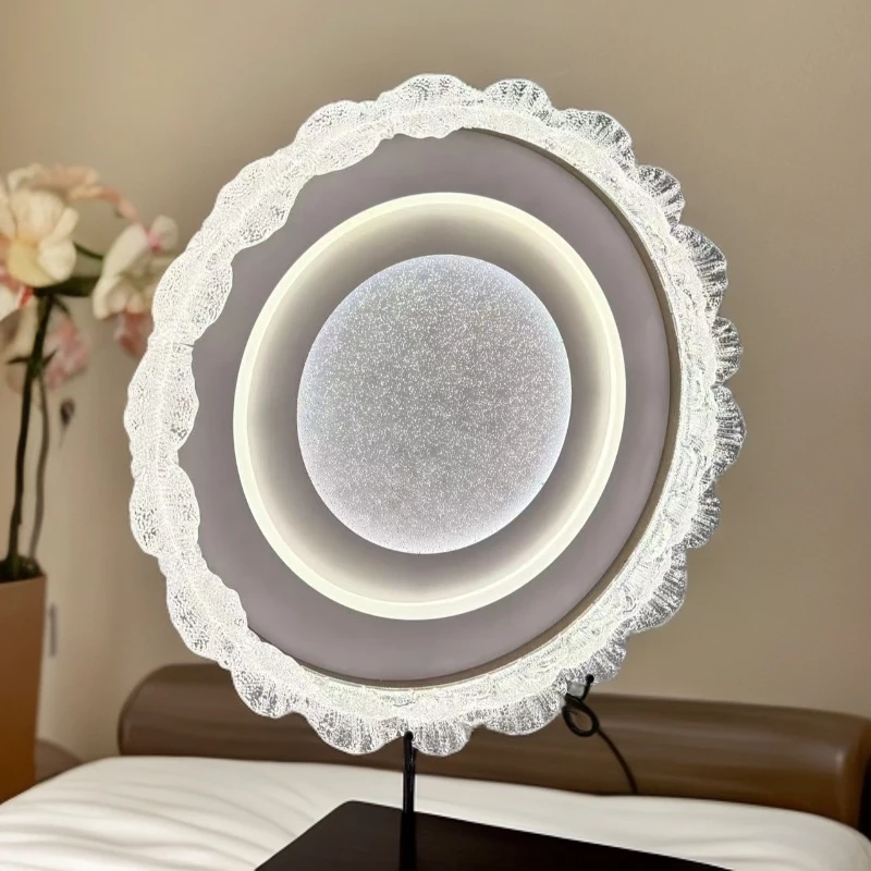 新款全光谱时尚花瓣边框星空阳台卧室吸顶灯圆形灯饰创意个性灯具