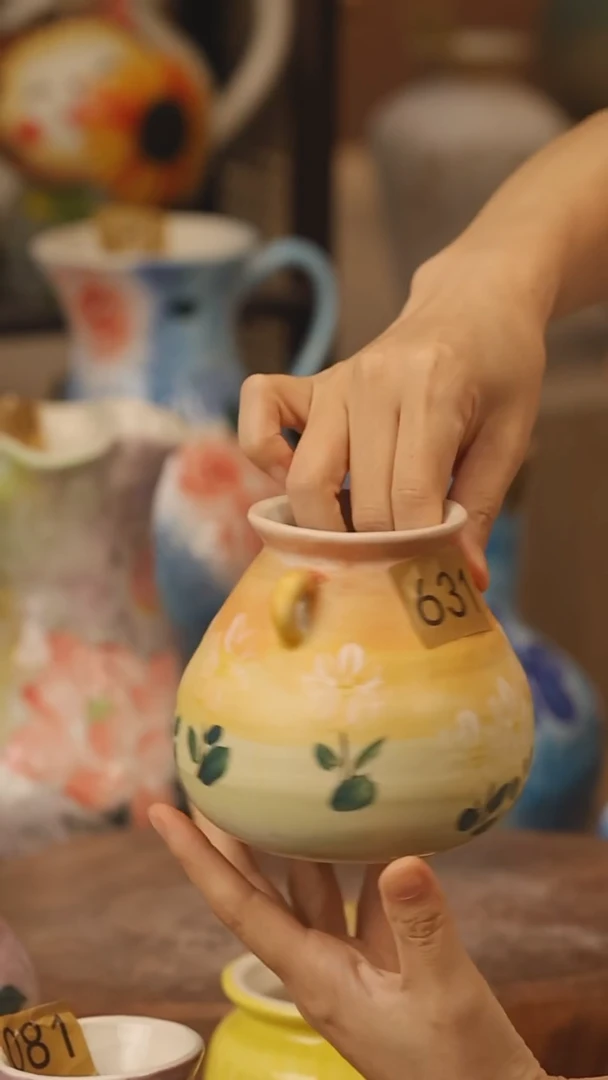 陶瓷631景德镇设计师手作花器摆件侘寂风