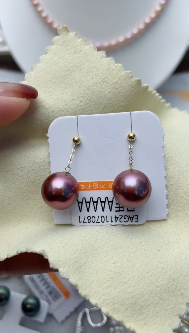 【闪购商品】淡水珍珠耳饰18K金镶嵌W88