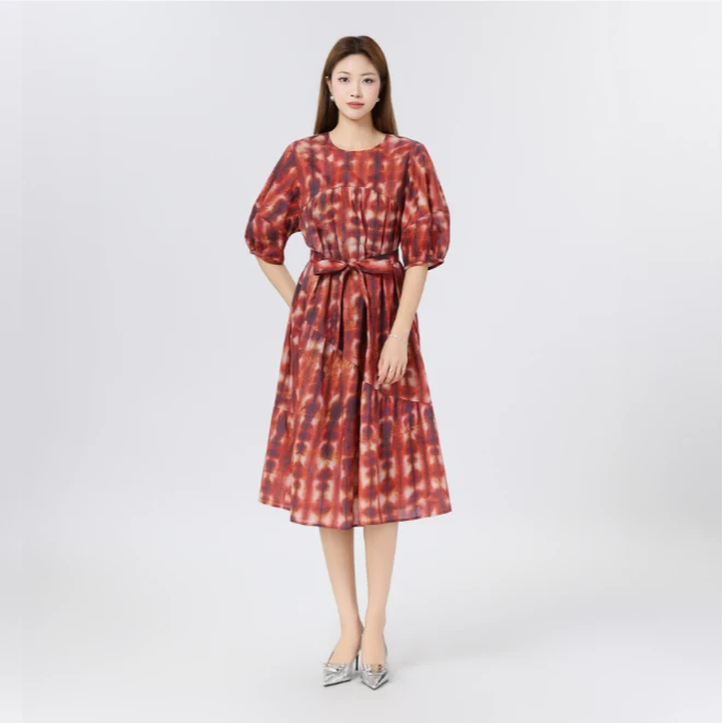 AMASS/阿玛施25年新款显瘦时尚气质连衣裙（附内搭、腰带）550038