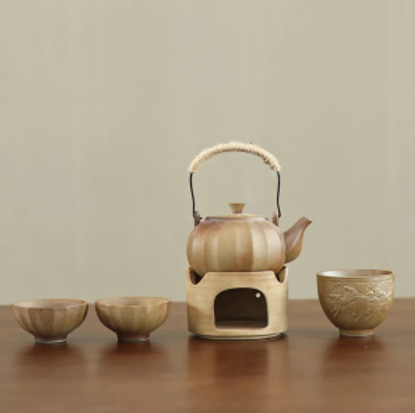 E066-温茶提梁壶带底座套装(一大二小)TCY