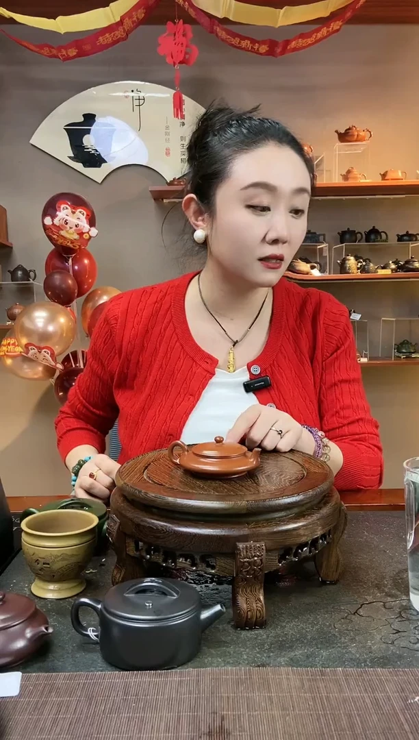 【闪购商品】紫砂茶壶小品光器虚扁小煤窑朱泥
