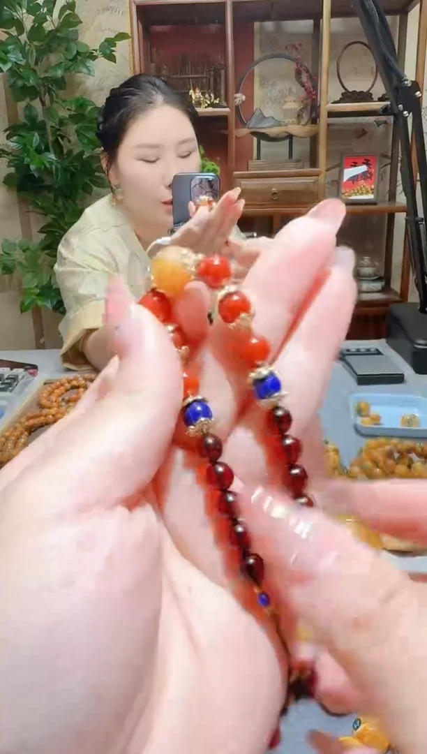 蜜蜡颈饰未镶嵌9082天然蜜蜡珠宝奇石全都保真