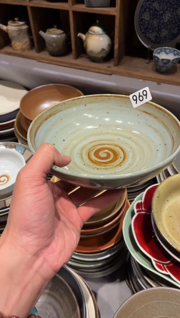 瓷片无*969微瑕蓝麻点深盘1个
