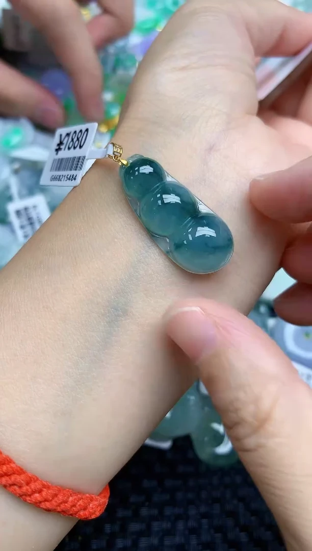 翡翠18K金镶嵌颈饰天然缅甸A货翡翠百元以上9元证书费自理