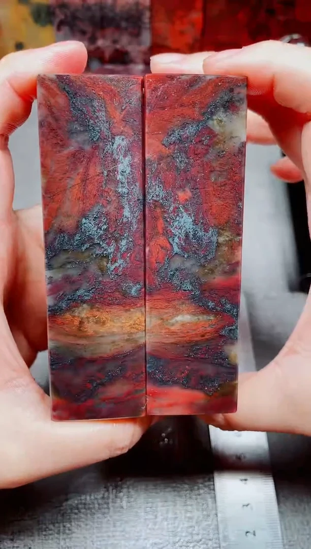 桂林鸡血玉素章3.0对章48