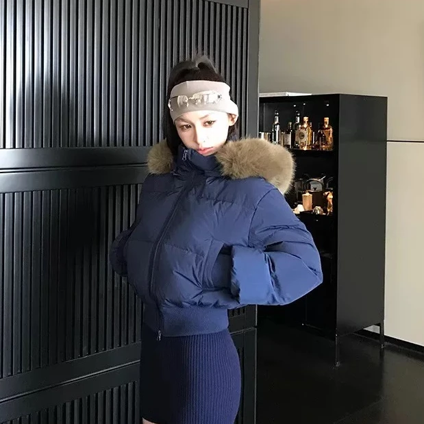 【清完就没有了】千金风连帽短款棉服！毛领百搭小个子秋冬加厚棉服