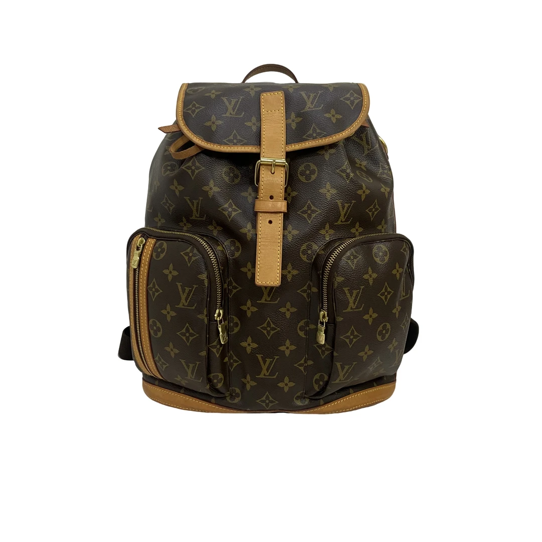 95新 LouisVuitton/路易威登 男士休闲时尚百搭棕老花双肩包/453