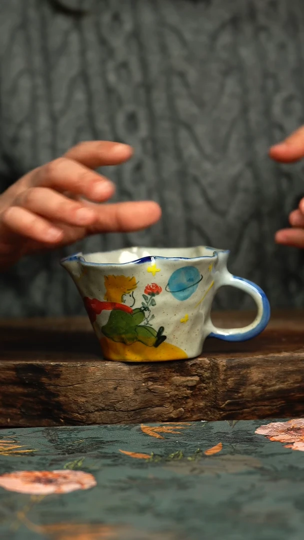 【闪购商品】杯釉下彩手工手绘同款陶器