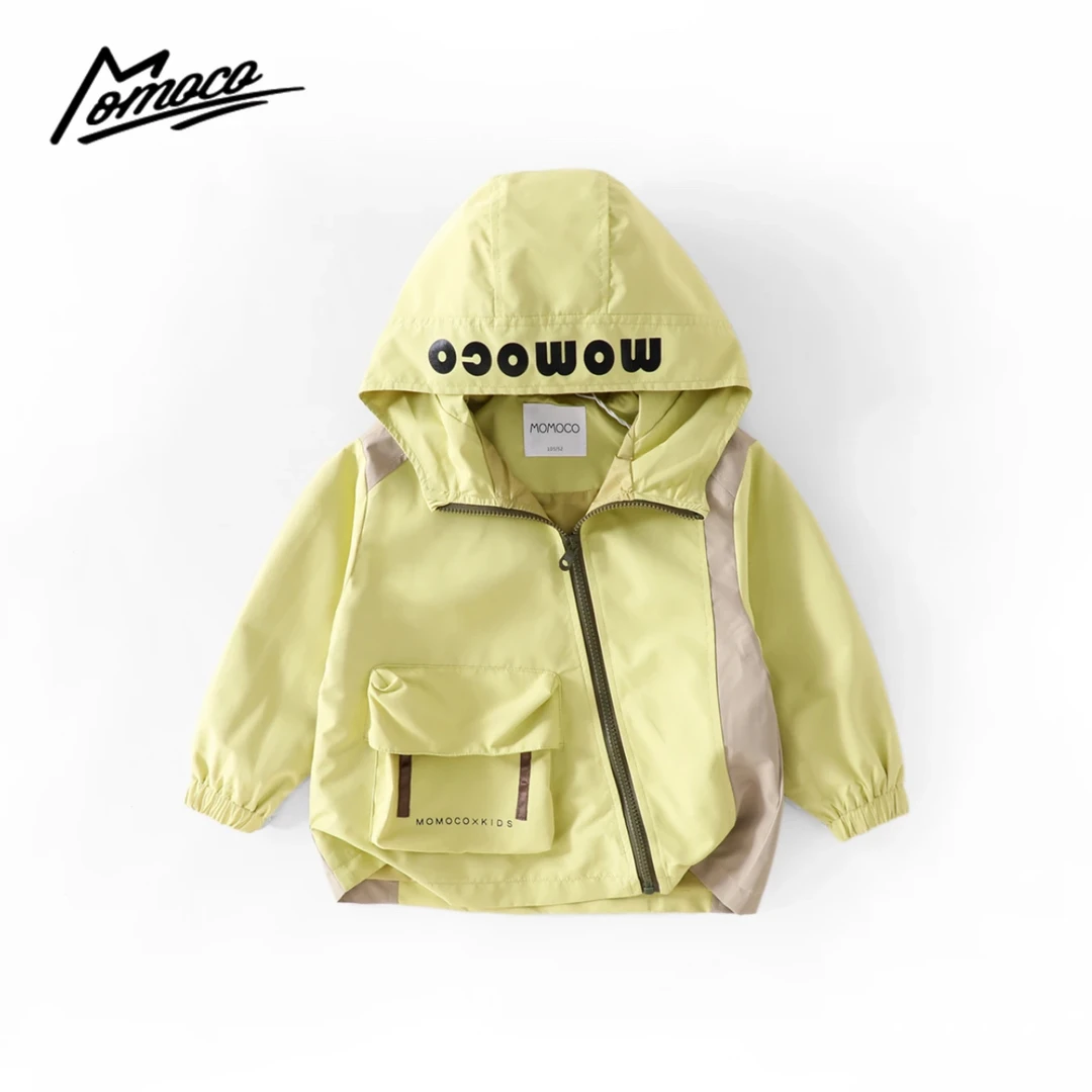 MOMOCO春季新款男童潮流拼接字母休闲韩版运动外套77130107013